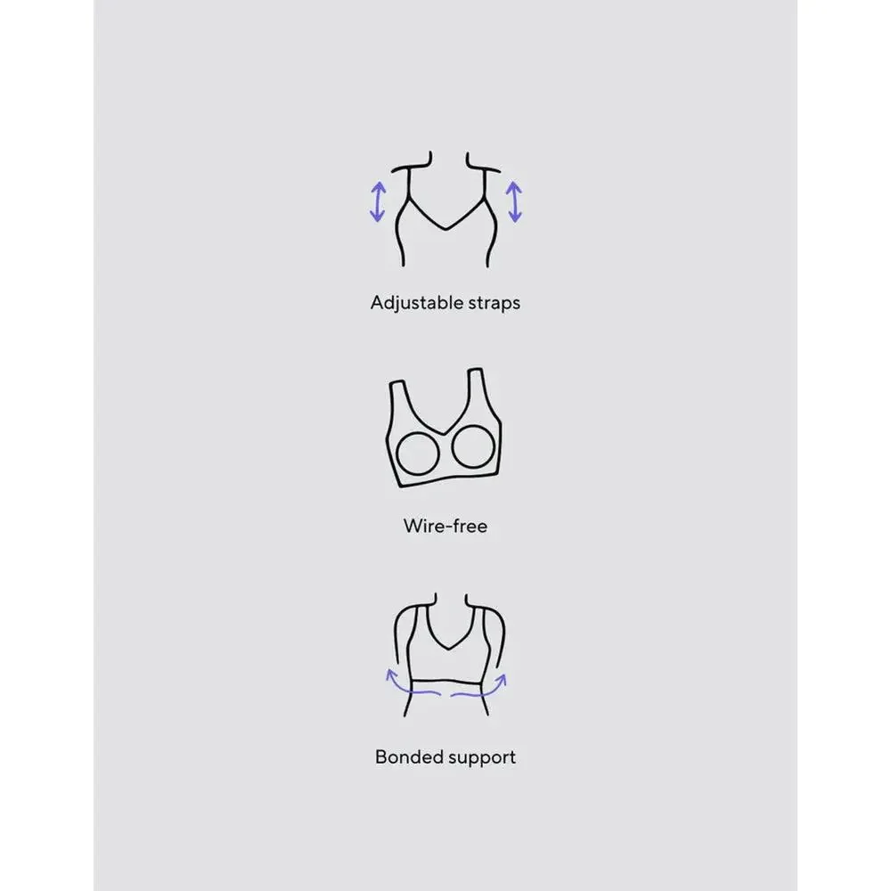 HoneyLove Crossover V-Neck Bra Wireless Adjustable Padded Tan Beige Plus Size 1X - Picture 11 of 12